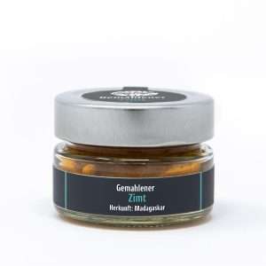 Fruchtig-aromatischer Zimt (Ceylon-Art) aus Madagaskar - GEMAHLEN, 25g im Schraubglas