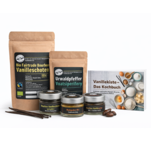 Probierset L von der Vanillekiste: Gewürzevorrat (+ Kochbuch geschenkt)