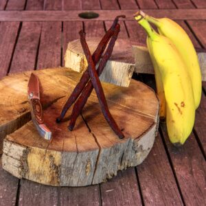 Seltenheit: Große Bio Fairtrade POMPONA Vanilleschoten (auch Bananenvanille genannt)