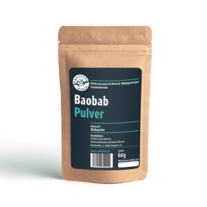 Baobab-Fruchtpulver (60g im Standbodenbeutel) – Superfrucht vom “Baum des Lebens”, direkt aus dem Ursprungsland Madagaskar