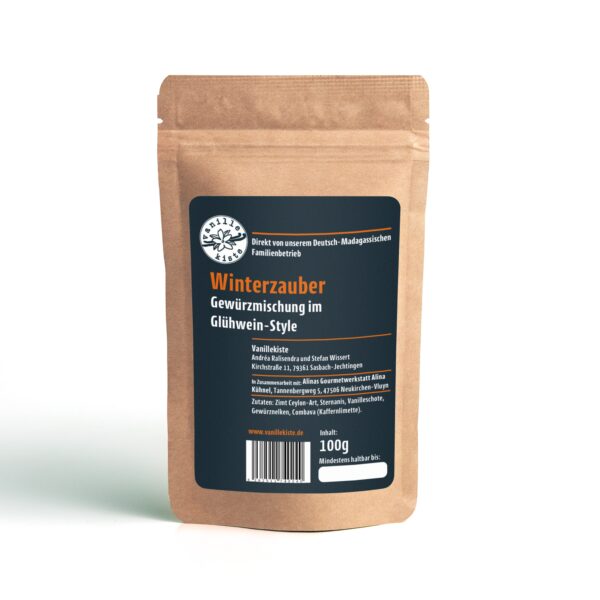 Winterzauber Gewürzmischung im Glühwein-Style im 100g-Standbodenbeutel