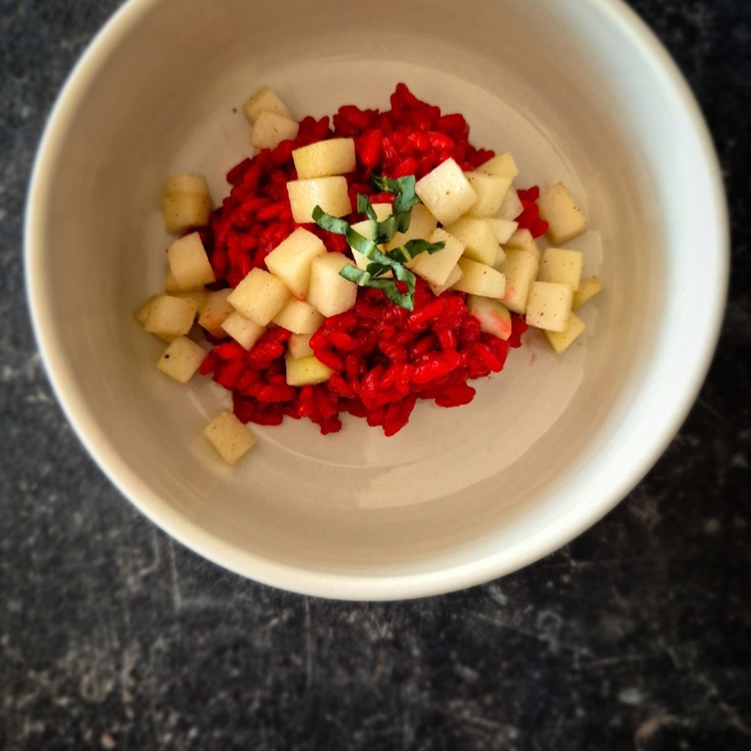 Rote-Bete-Risotto mit Vanille-Kohlrabi aus dem Rezeptheft